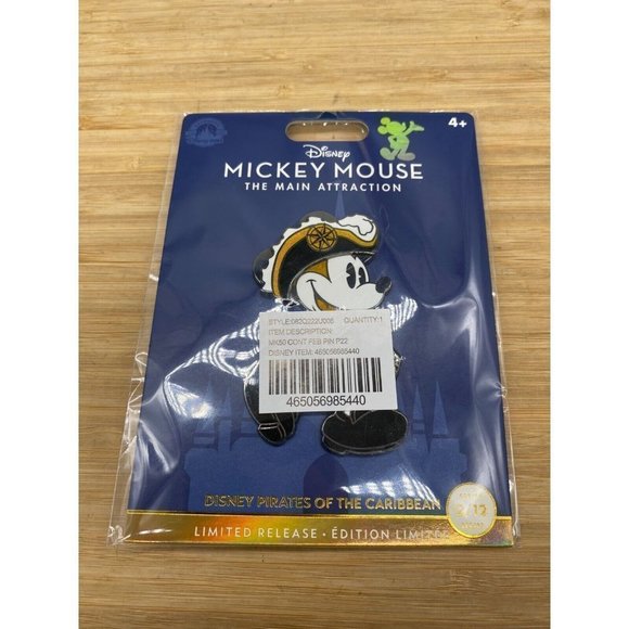 Disney Mickey Mouse Pirates Pin Main Attraction 50th Limited Edition - Picture 2 of 13